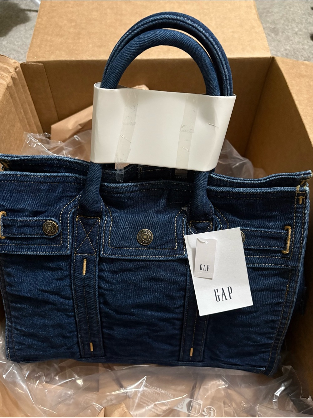 GAP five pocket tote dark blue